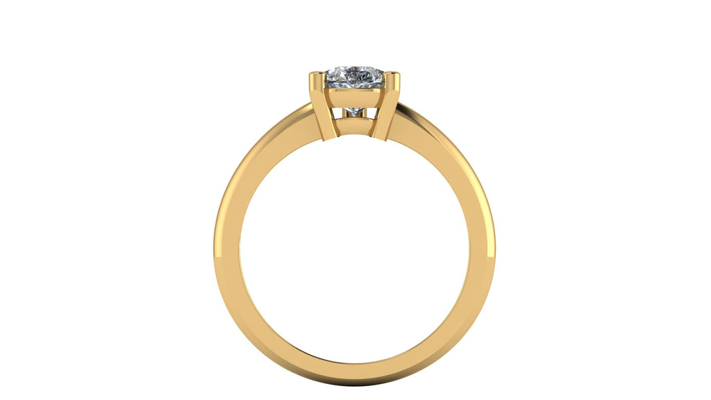 Anillo de compromiso solitario corte pera - Javier