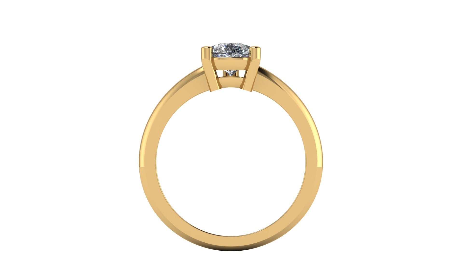 Anillo de compromiso solitario corte pera - Javier