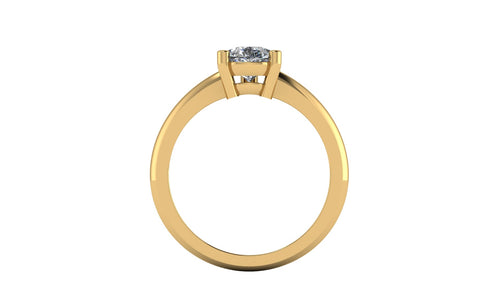 Anillo de compromiso solitario corte pera - Javier