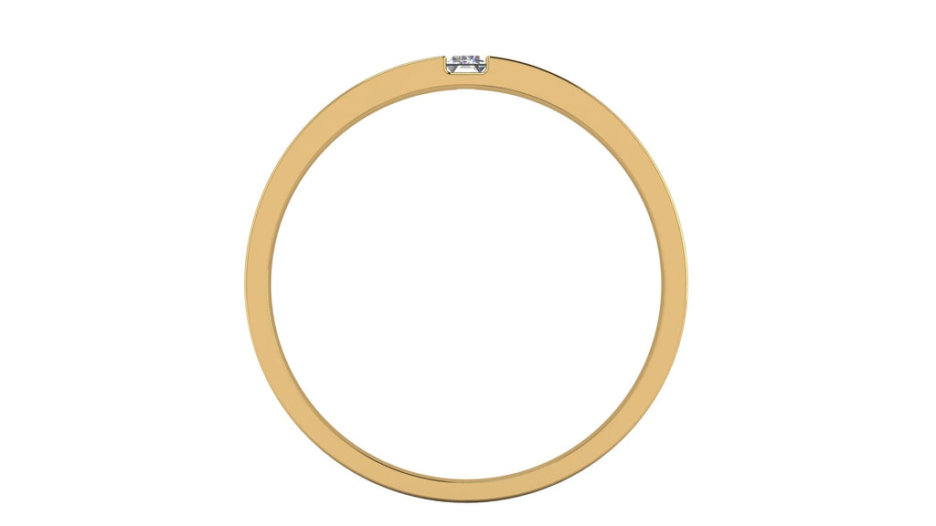 Anillo de compromiso solitario baguette - Hector