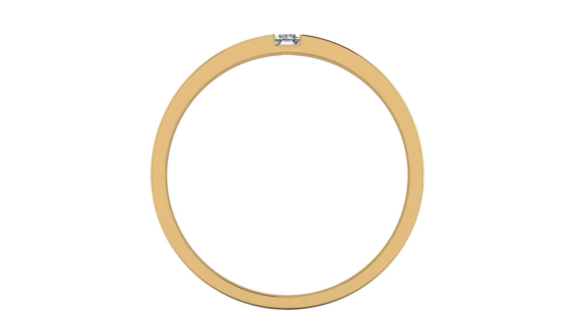 Anillo de compromiso solitario baguette - Hector