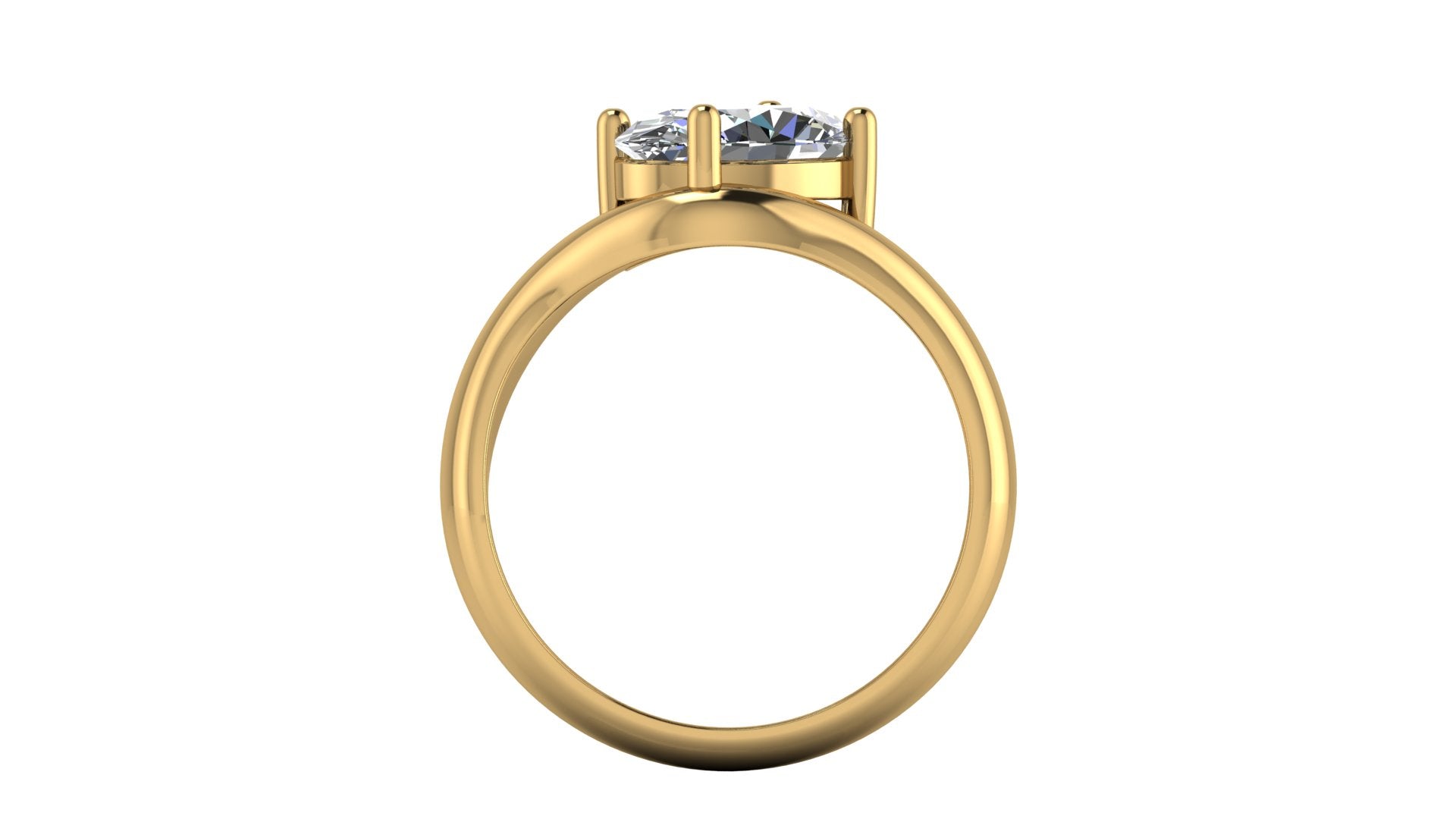 Anillo de compromiso solitario ovalado -  Aldo