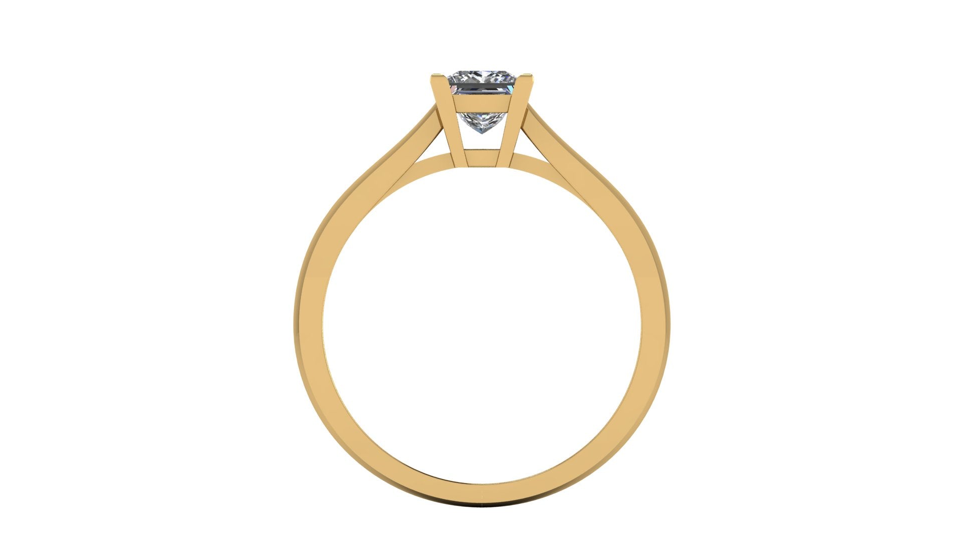 Anillo de compromiso solitario corte princesa - Rodrigo