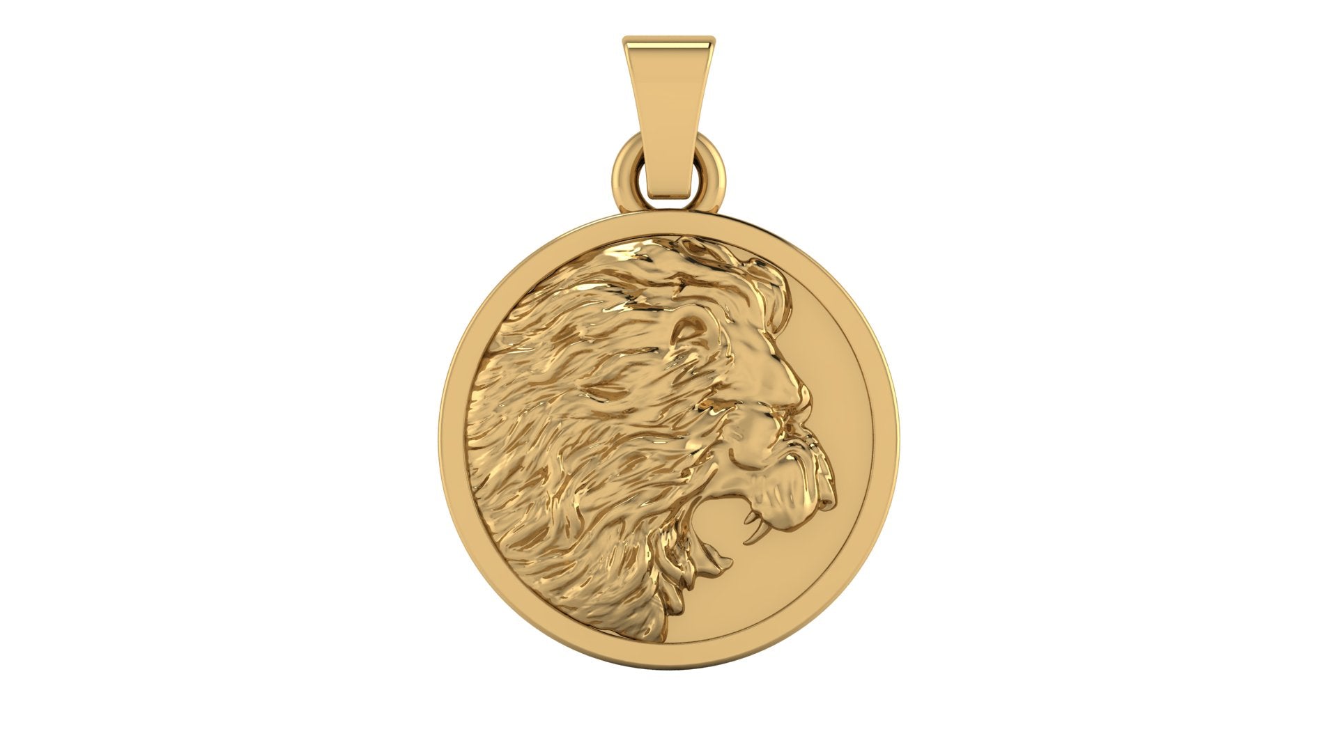 Dije de moneda con león