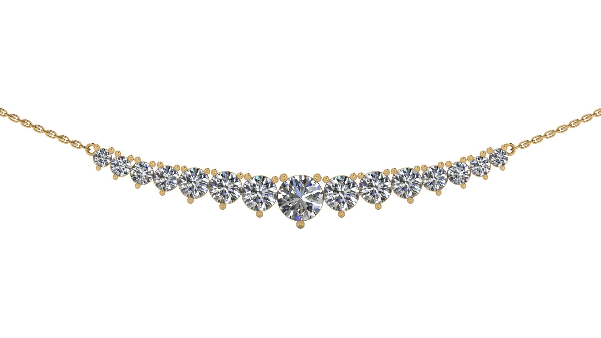 Collar media sonrisa de diamantes - Natalia