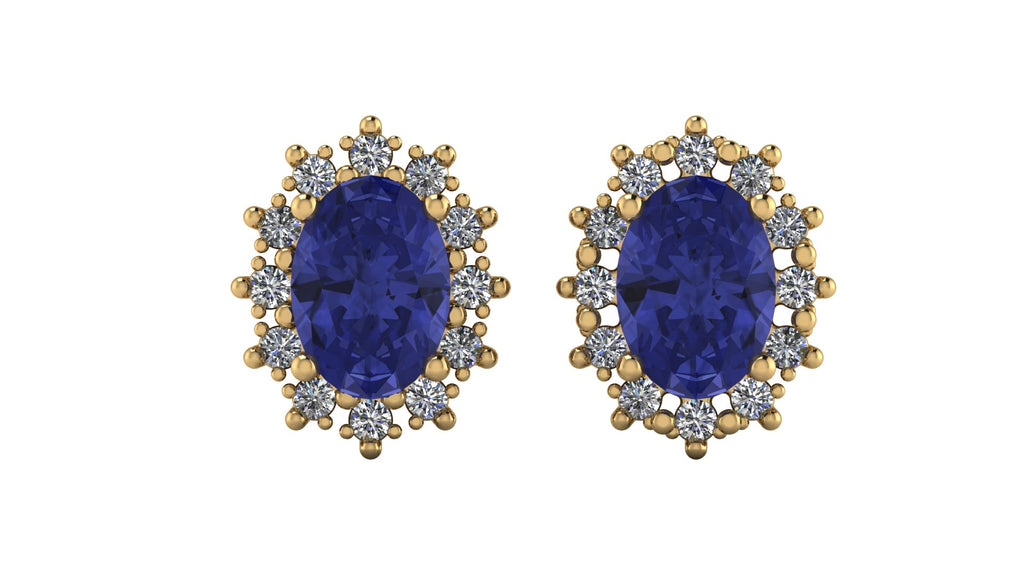 Aretes de tanzanita - Carmen