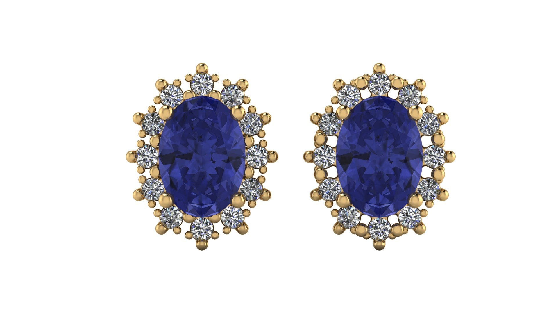 Aretes de tanzanita - Carmen
