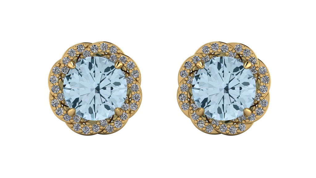 Aretes de aquamarina - Sara