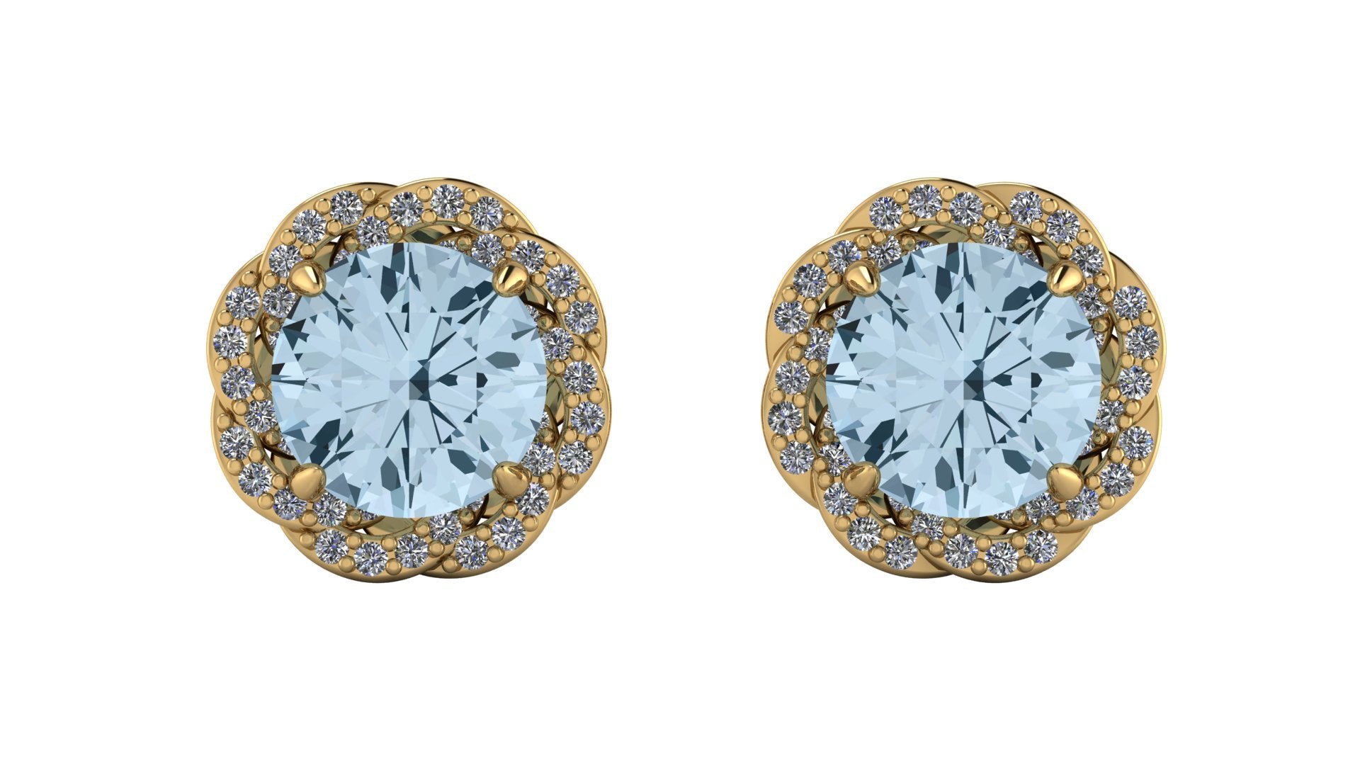Aretes de aquamarina - Sara