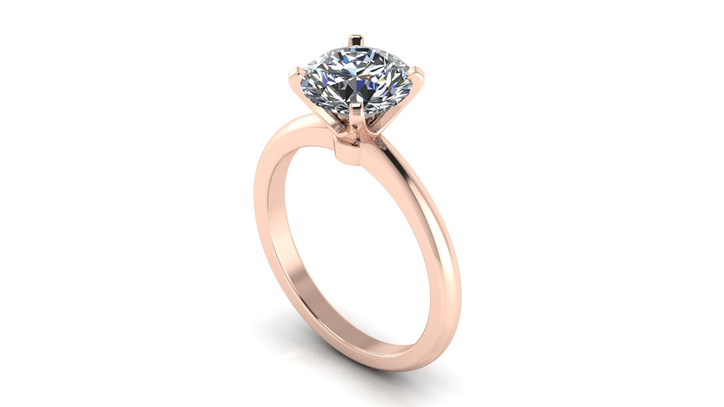 Anillo de compromiso solitario redondo -  Maximiliano