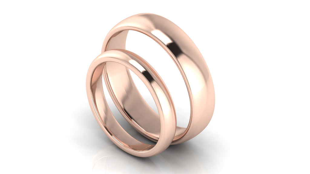 Argollas de Matrimonio, media caña lisas  - Karime