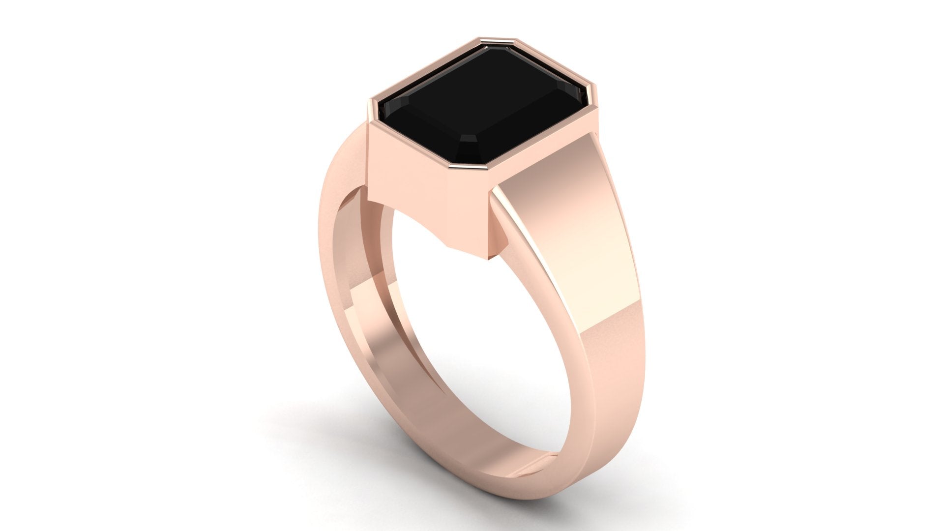 Anillo de hombre bicelado con ónix - Raul
