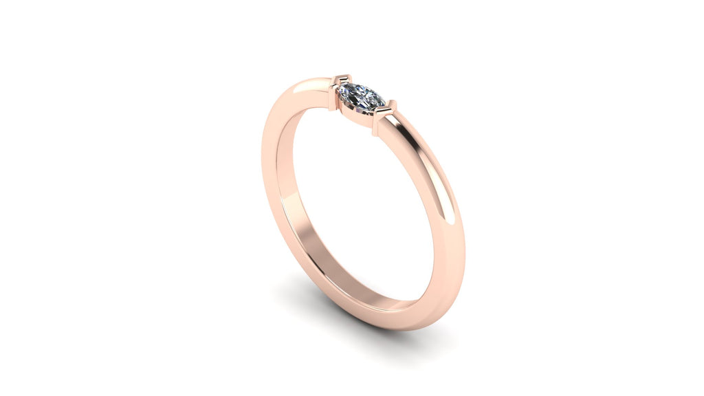 Anillo de diamante cortemarquise - Cinthia