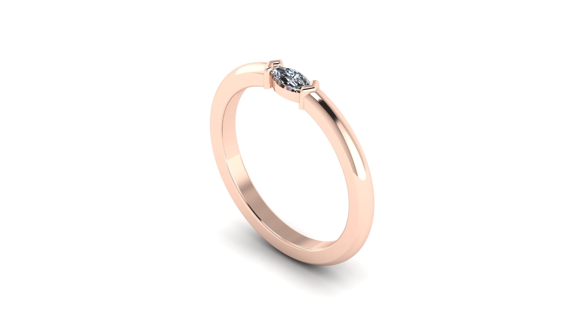 Anillo de diamante cortemarquise - Cinthia