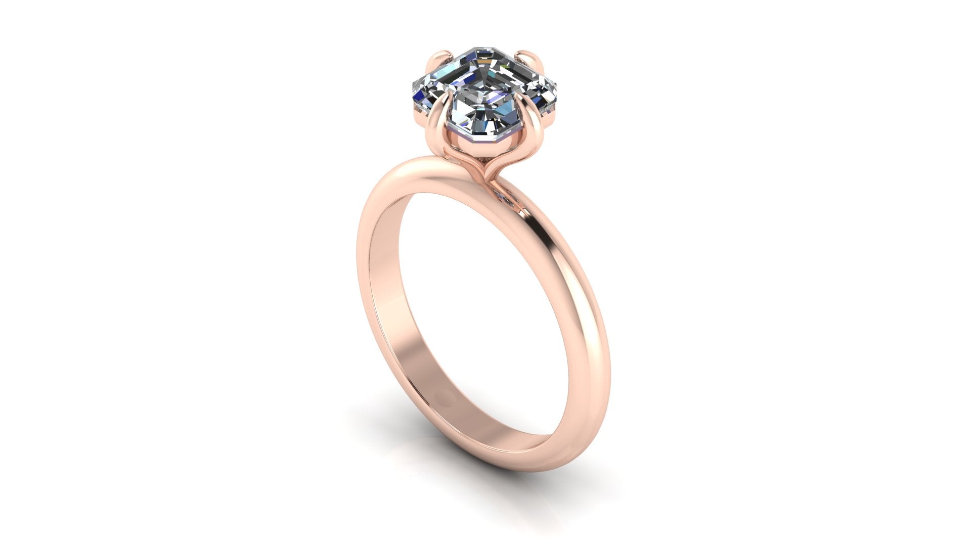 Anillo de compromiso solitario ascher - Adrian