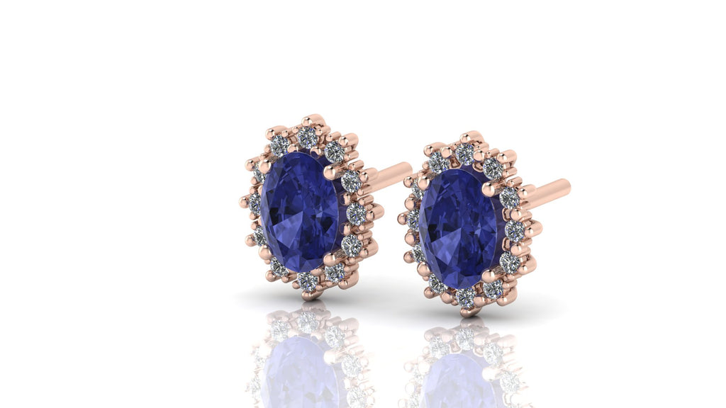 Aretes de tanzanita - Carmen