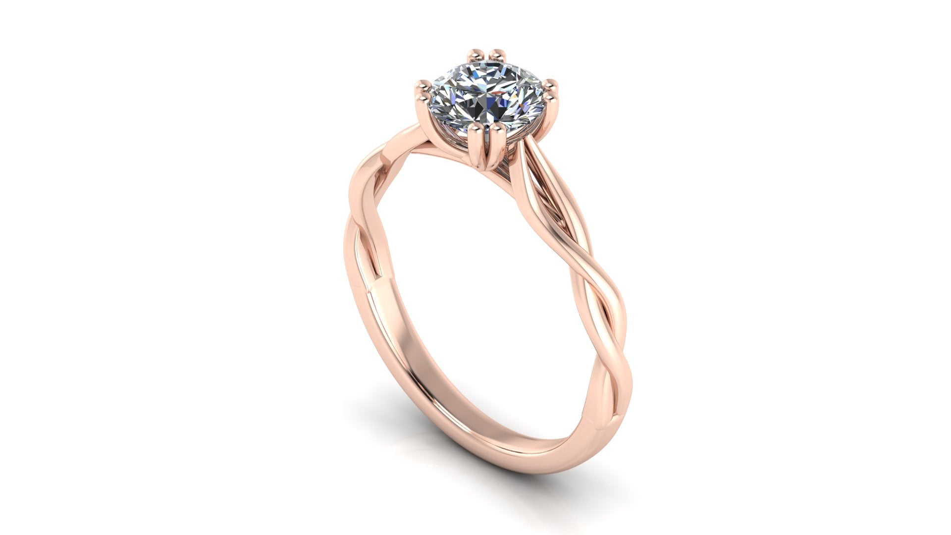 Anillo de compromiso solitario redondo -  Ernesto