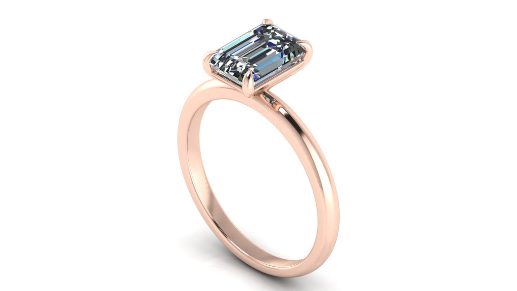 Anillo de compromiso solitario esmeralda - Mariano