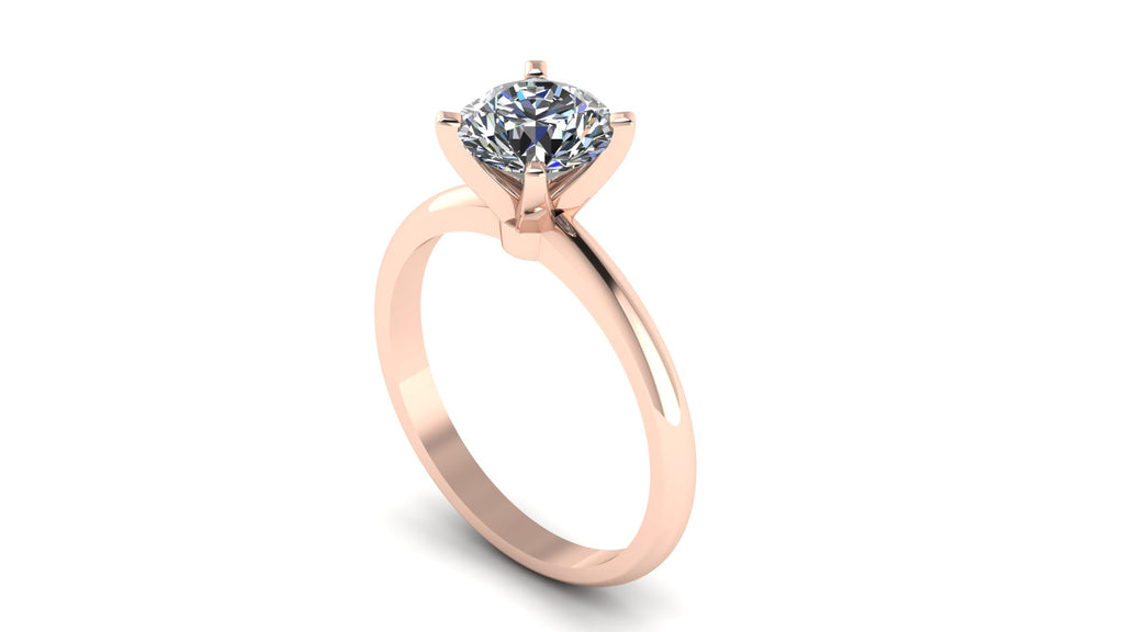 Anillo de compromiso solitario redondo -  Enrique