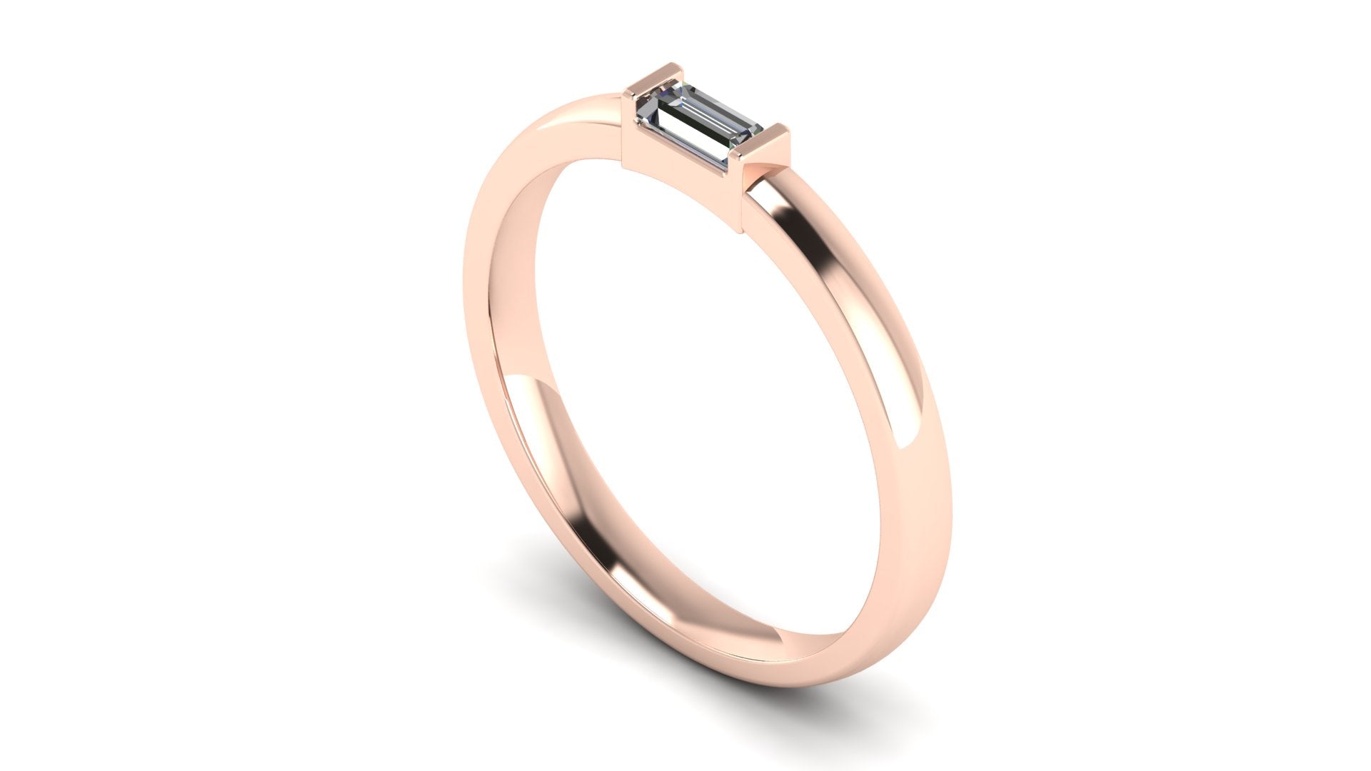Anillo de diamante corte baguette - Cecilia
