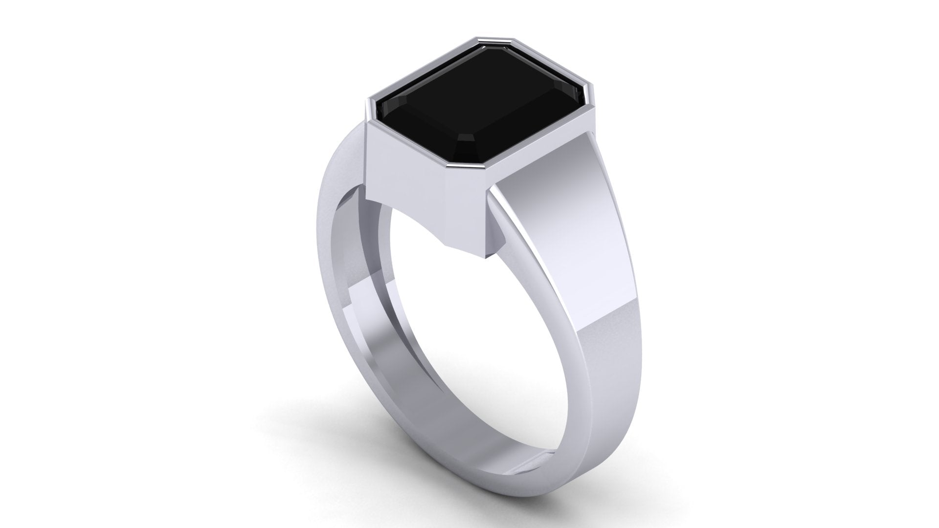 Anillo de hombre bicelado con ónix - Raul