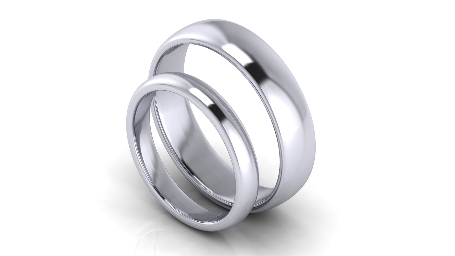 Argollas de Matrimonio, media caña lisas  - Karime