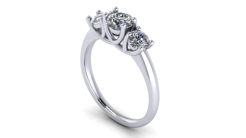 Anillo de compromiso trilogía , redondo - Mauricio