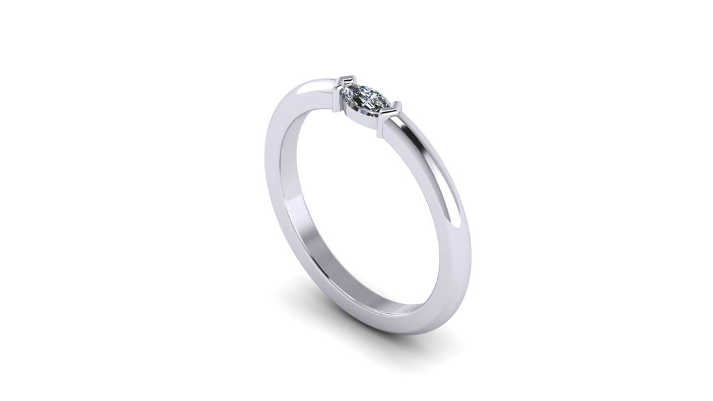 Anillo de diamante cortemarquise - Cinthia