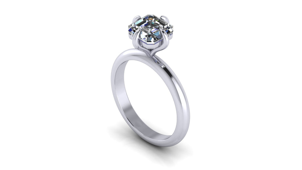 Anillo de compromiso solitario ascher - Adrian