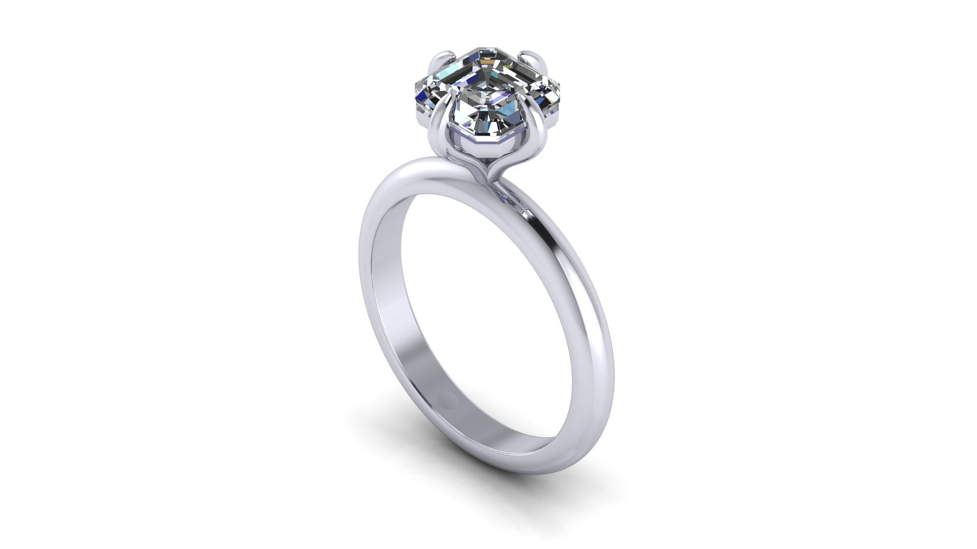 Anillo de compromiso solitario ascher - Adrian