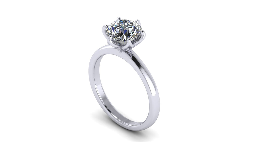 Anillo de compromiso solitario redondo -  Arturo