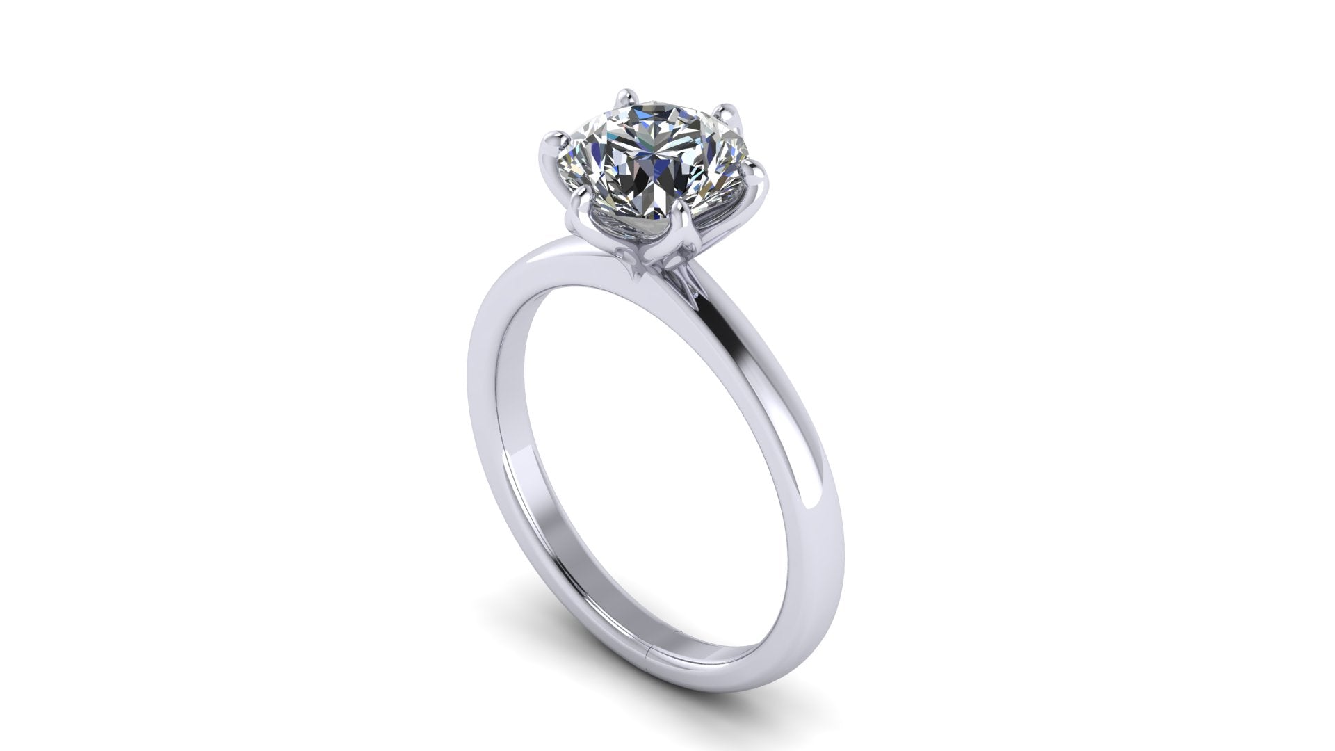Anillo de compromiso solitario redondo -  Arturo