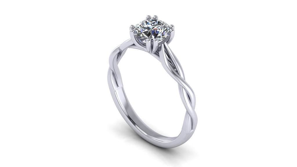 Anillo de compromiso solitario redondo -  Ernesto