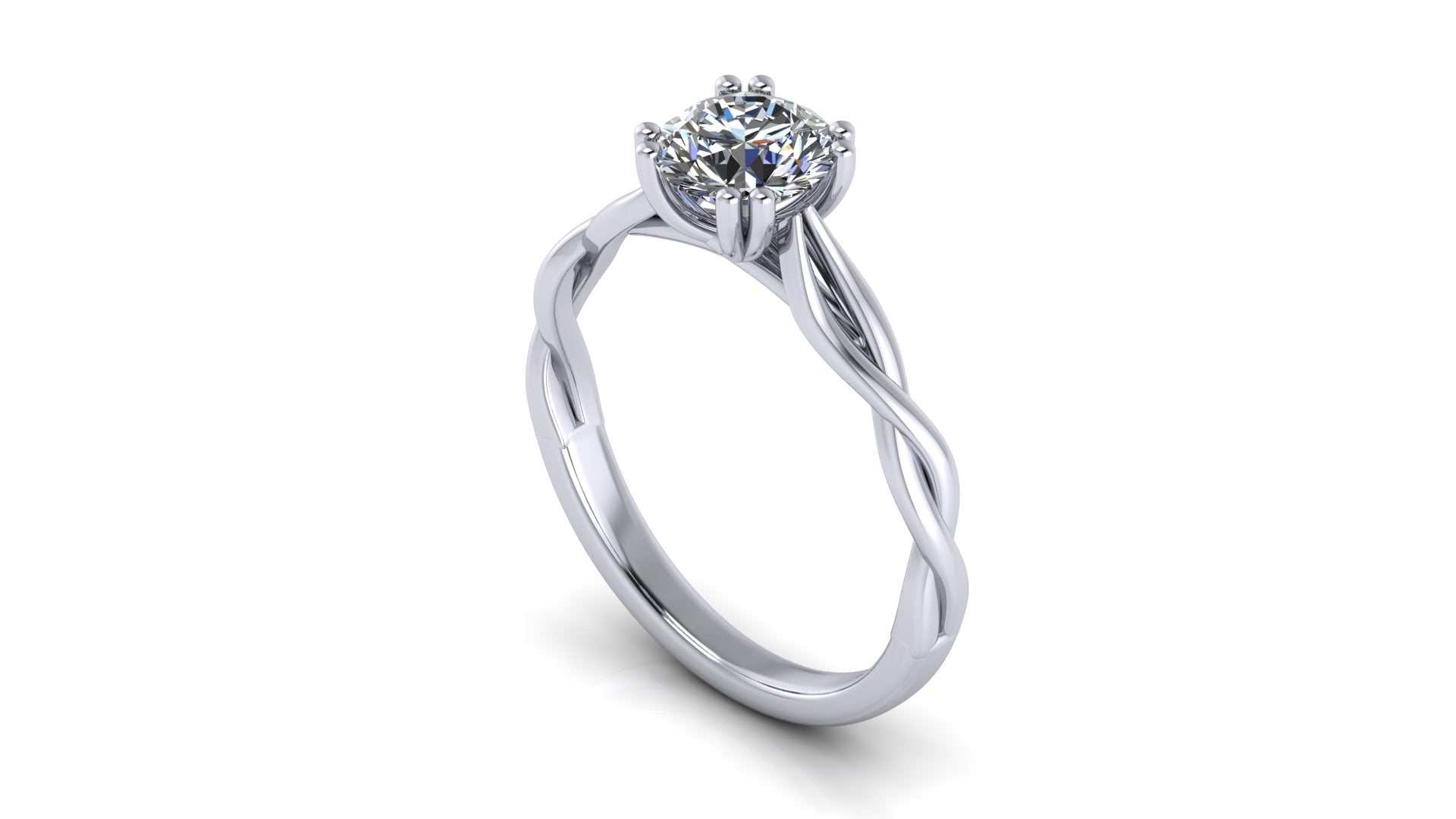 Anillo de compromiso solitario redondo -  Ernesto