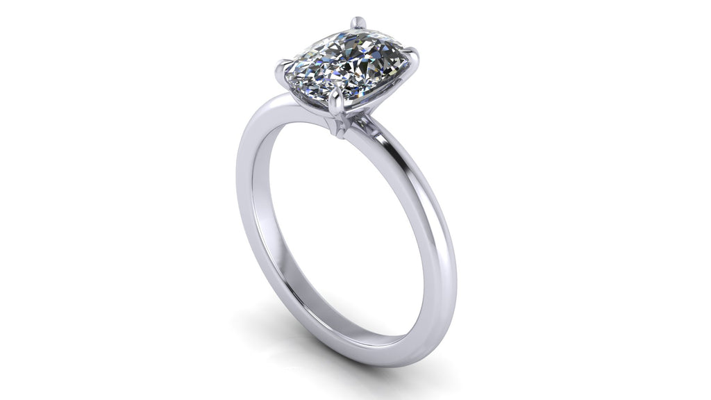 Anillo de compromiso solitario corte cushion - Gabriel