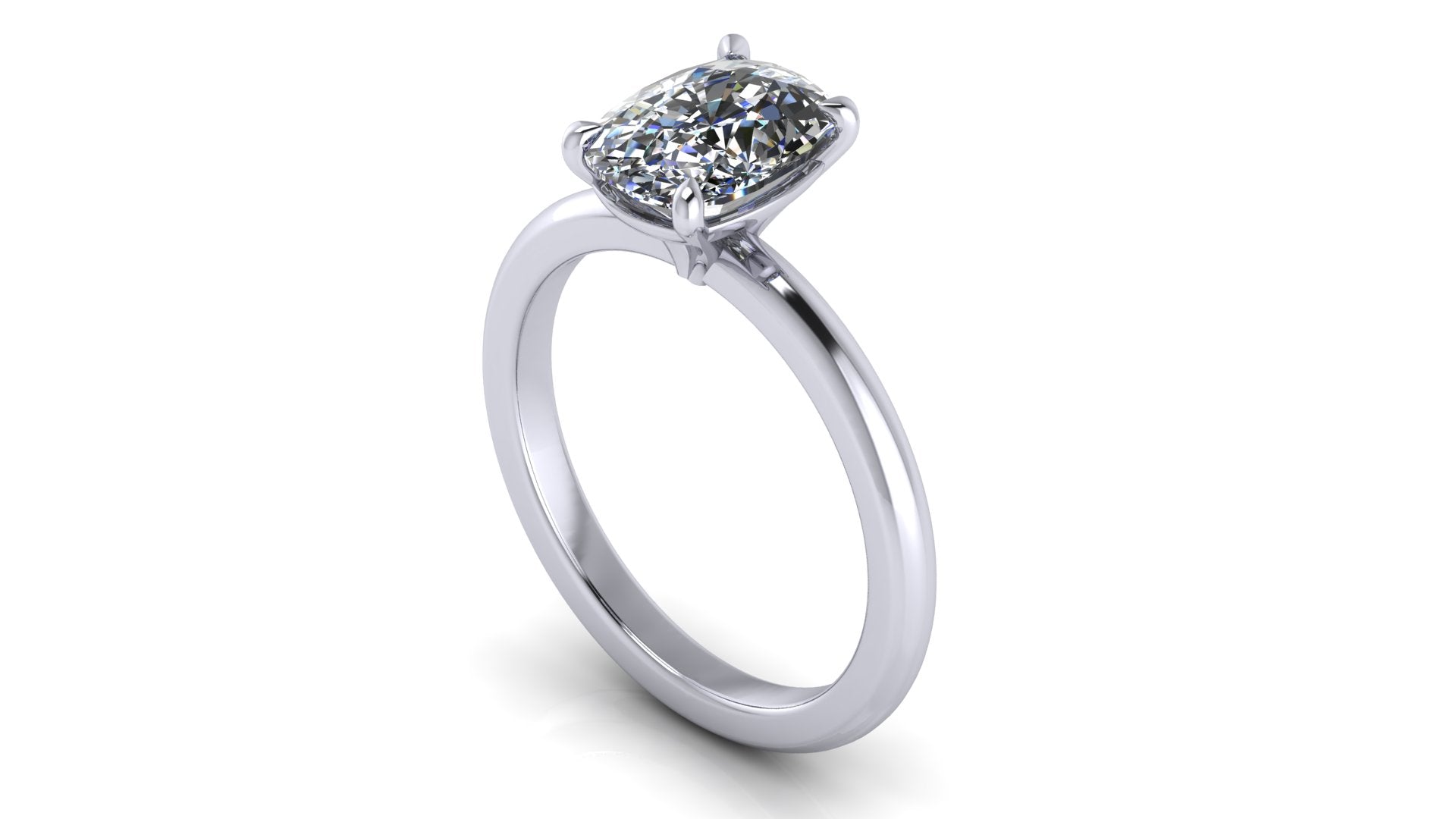 Anillo de compromiso solitario corte cushion - Gabriel
