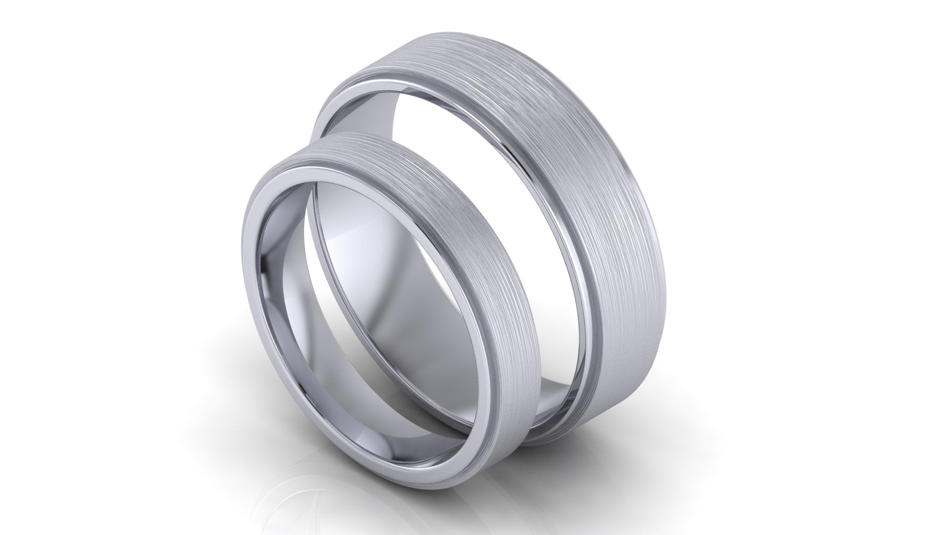 Argollas de Matrimonio, Banda plana con textura - Sofia