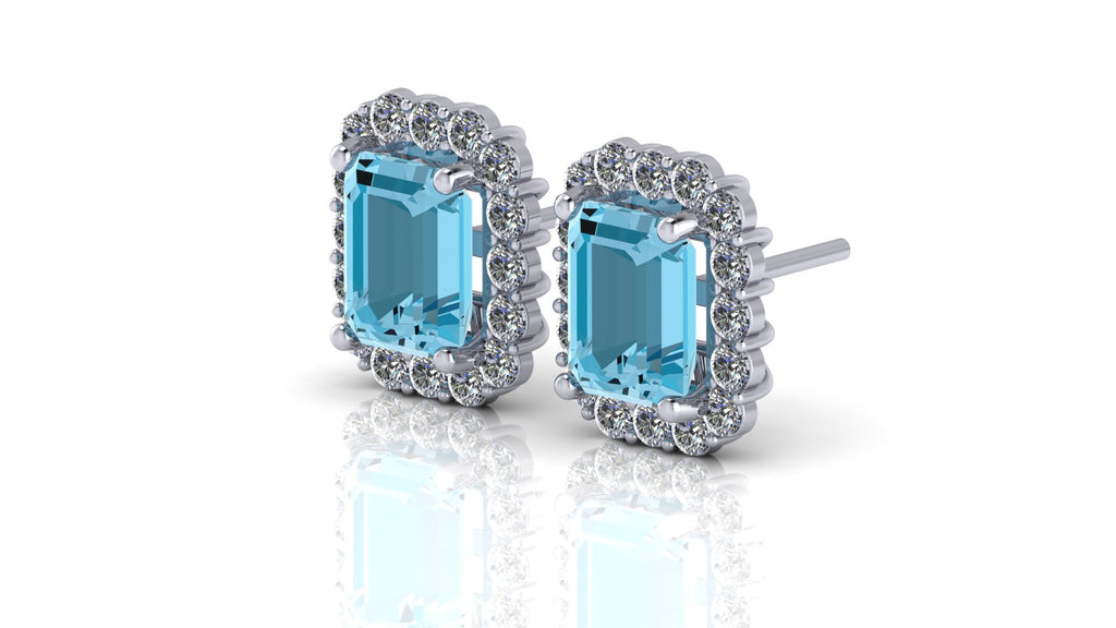 Aretes de topacio azul - Claudia