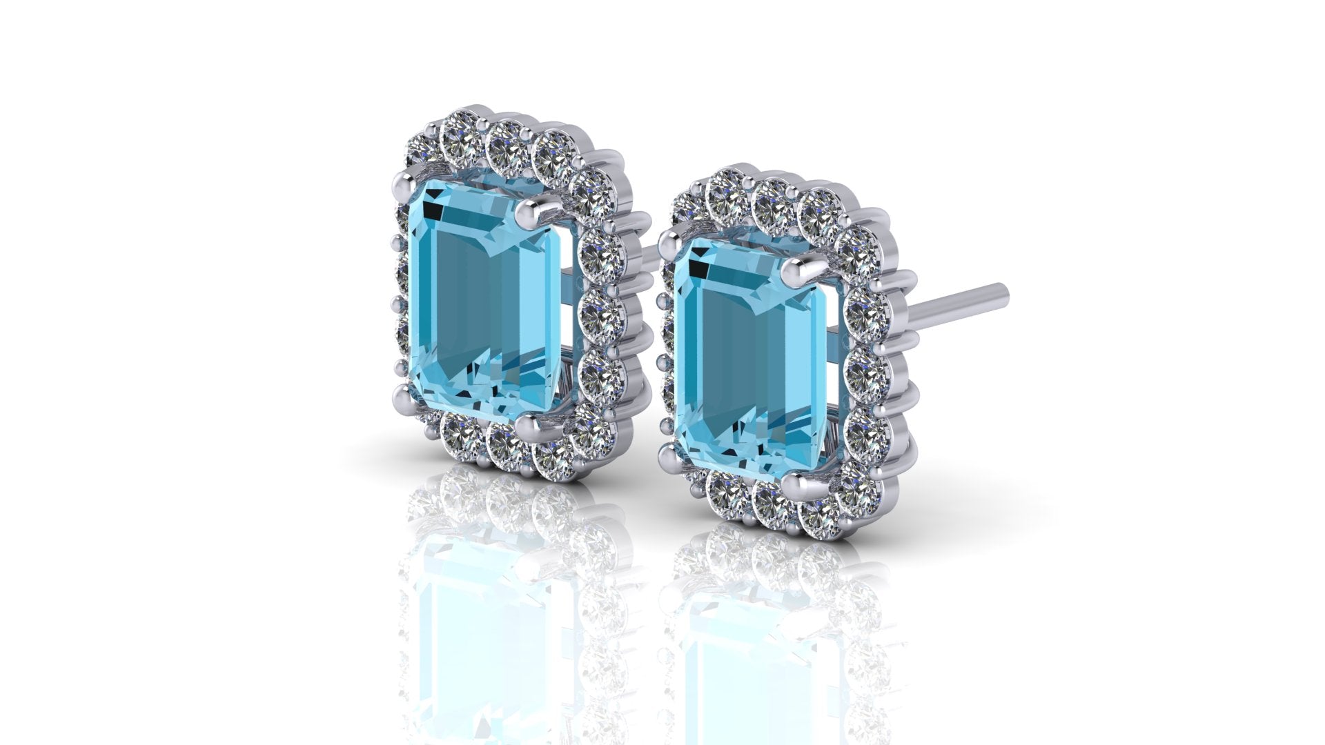 Aretes de topacio azul - Claudia