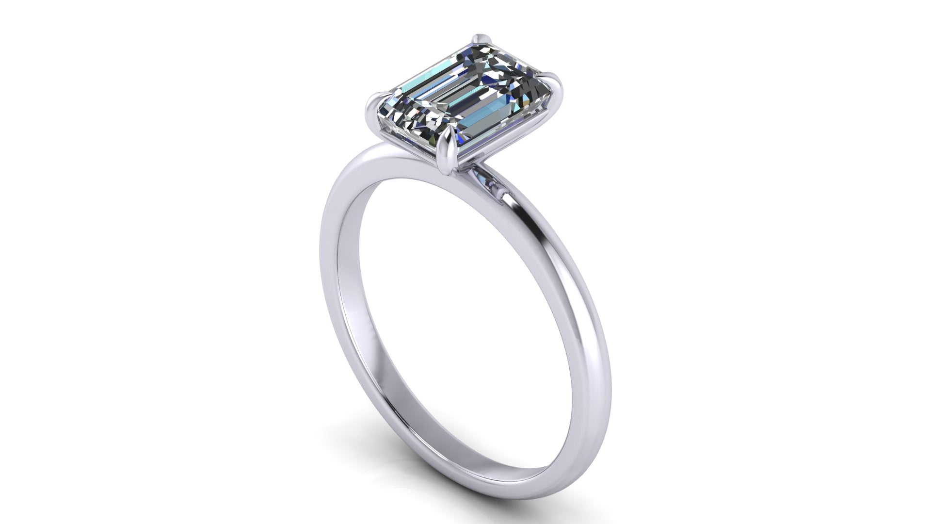 Anillo de compromiso solitario esmeralda - Mariano