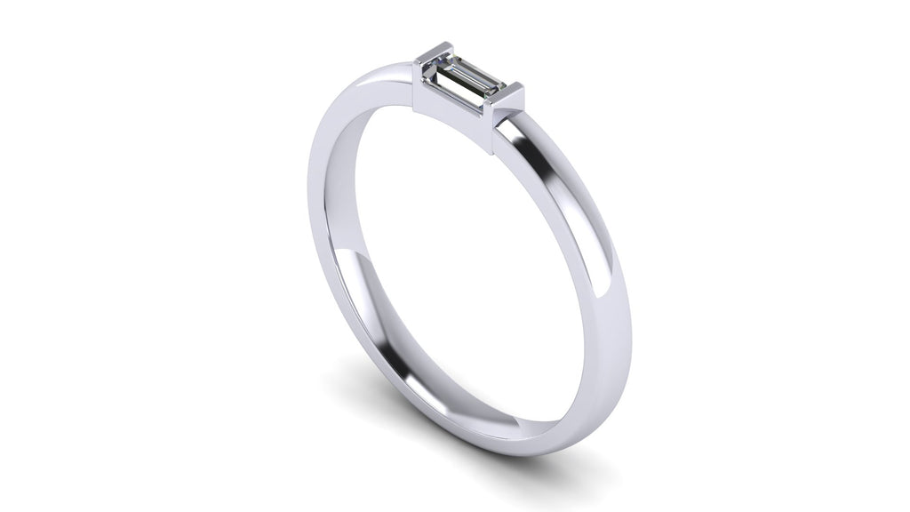 Anillo de diamante corte baguette - Cecilia