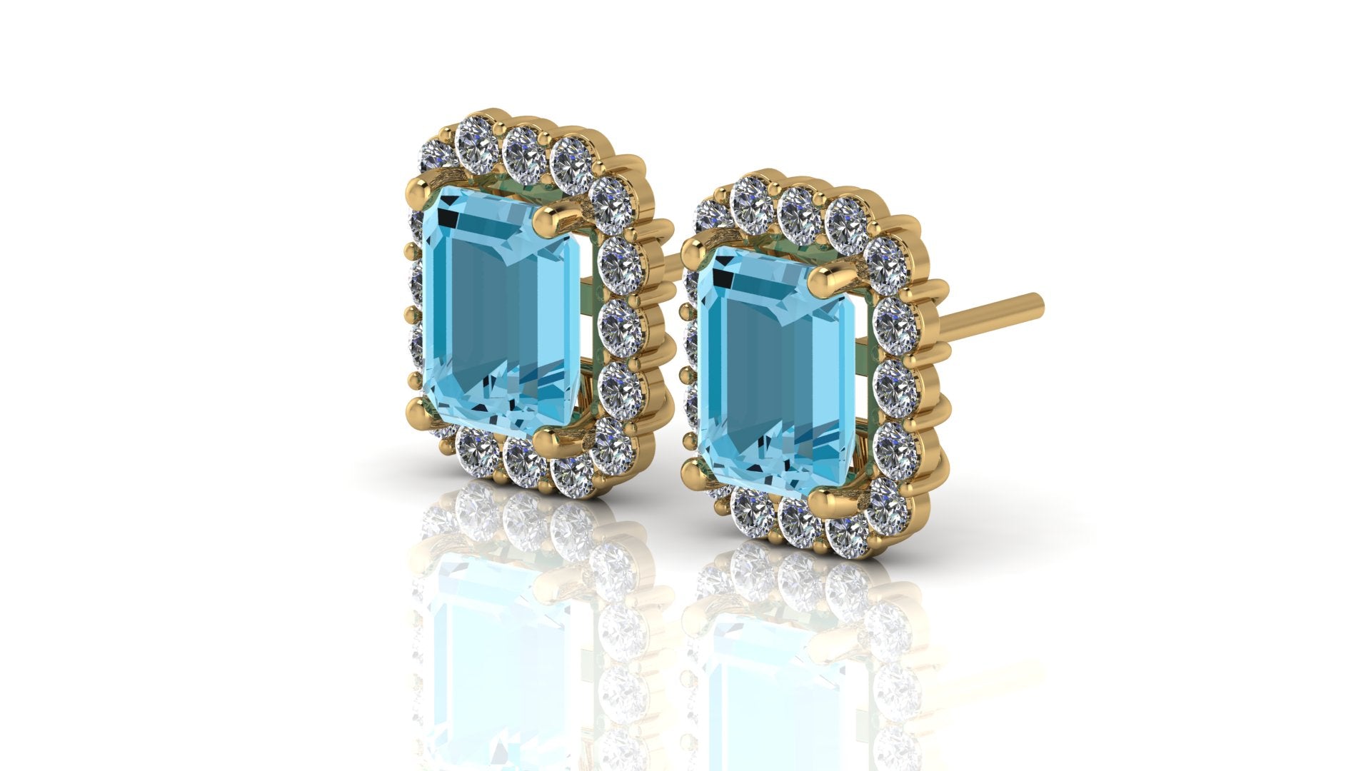 Aretes de topacio azul - Claudia