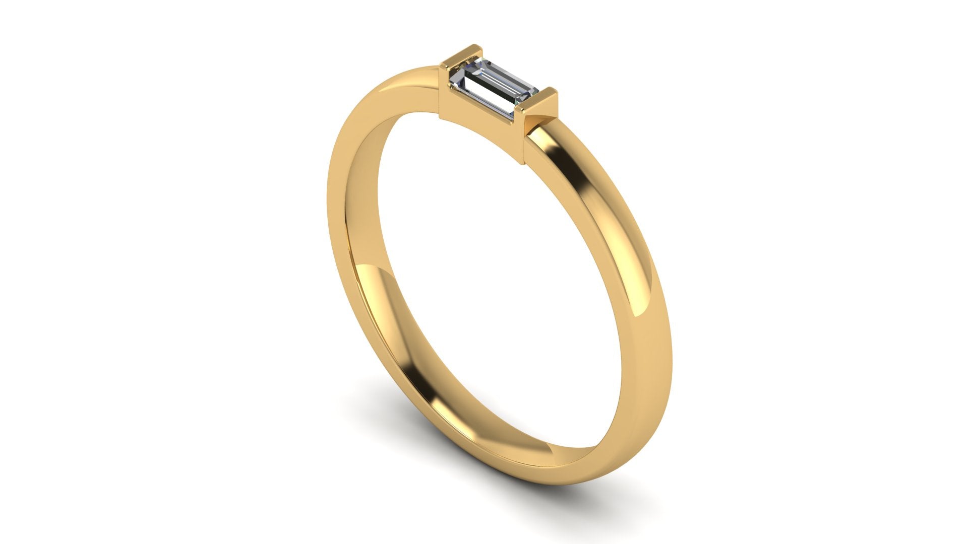 Anillo de diamante corte baguette - Cecilia