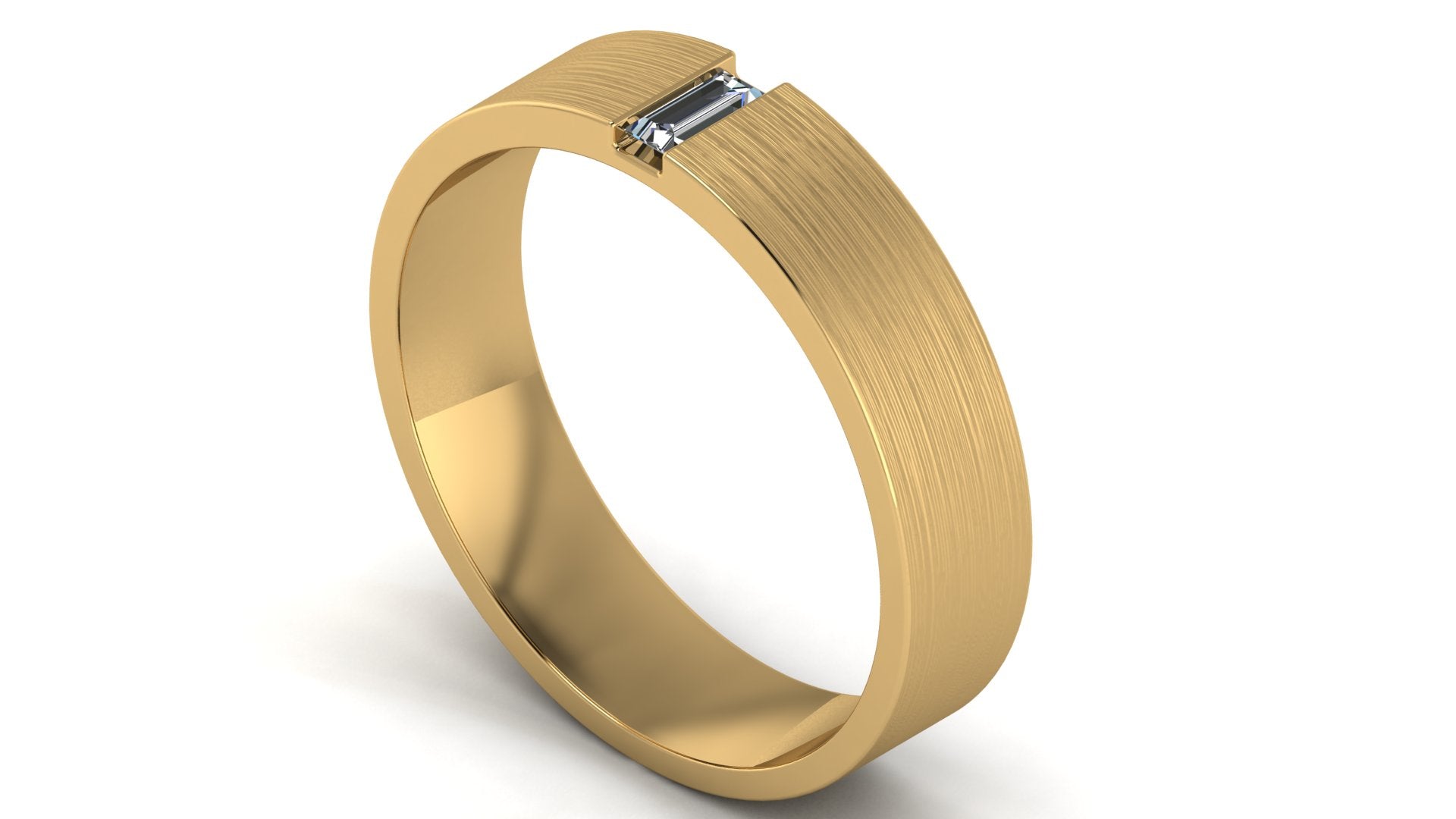 Anillo de compromiso solitario baguette - Hector