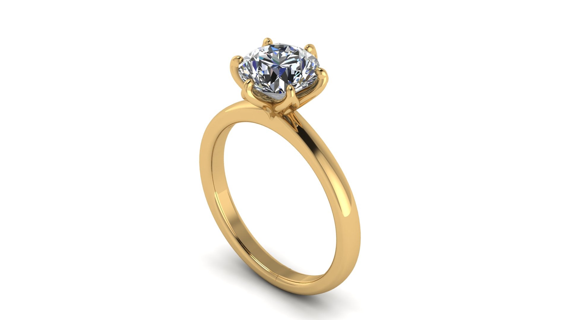 Anillo de compromiso solitario redondo -  Arturo