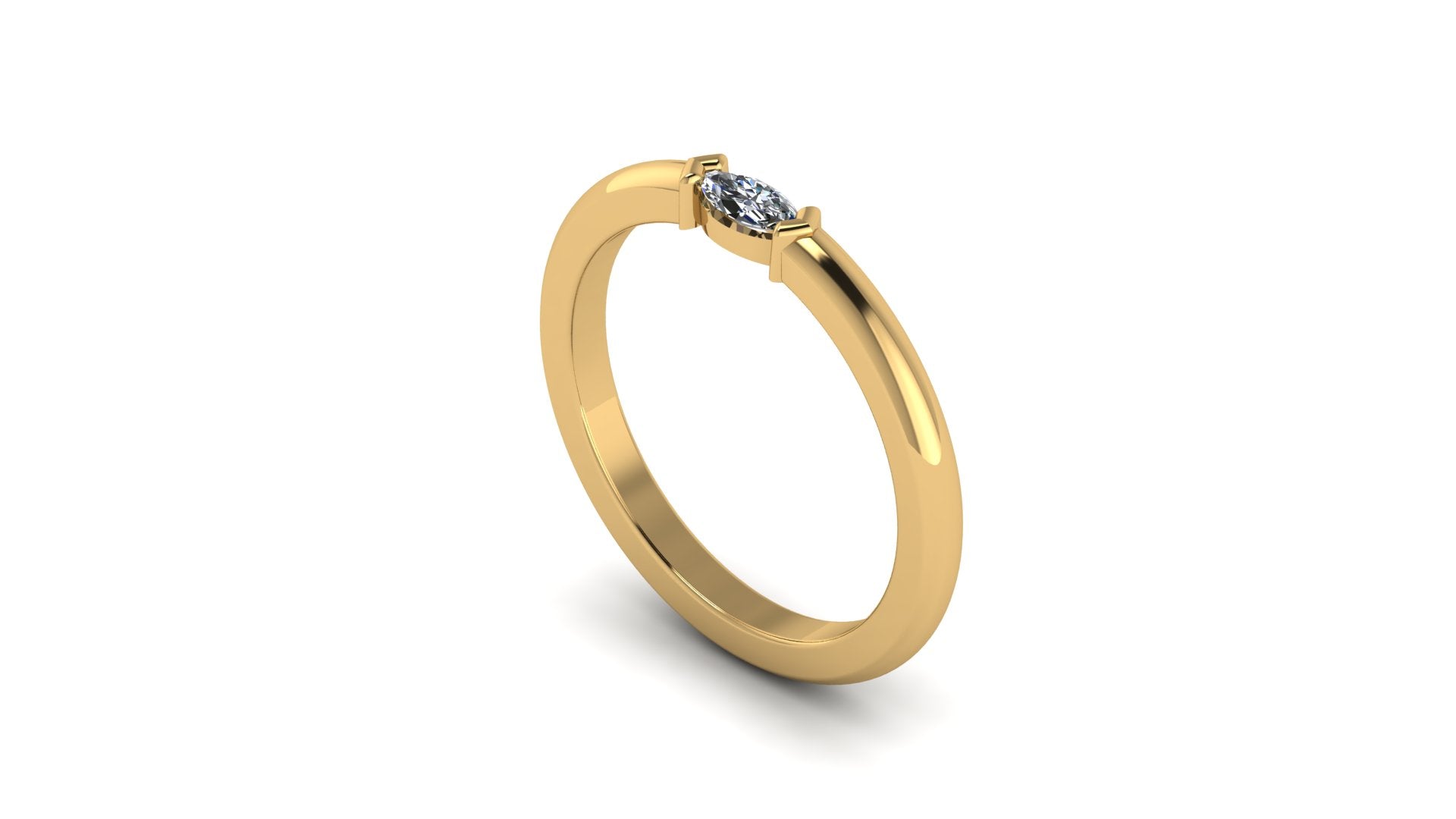 Anillo de diamante cortemarquise - Cinthia
