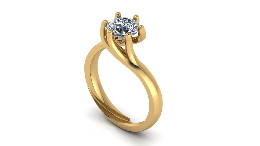 Anillo de compromiso solitario redondo -  Carlos