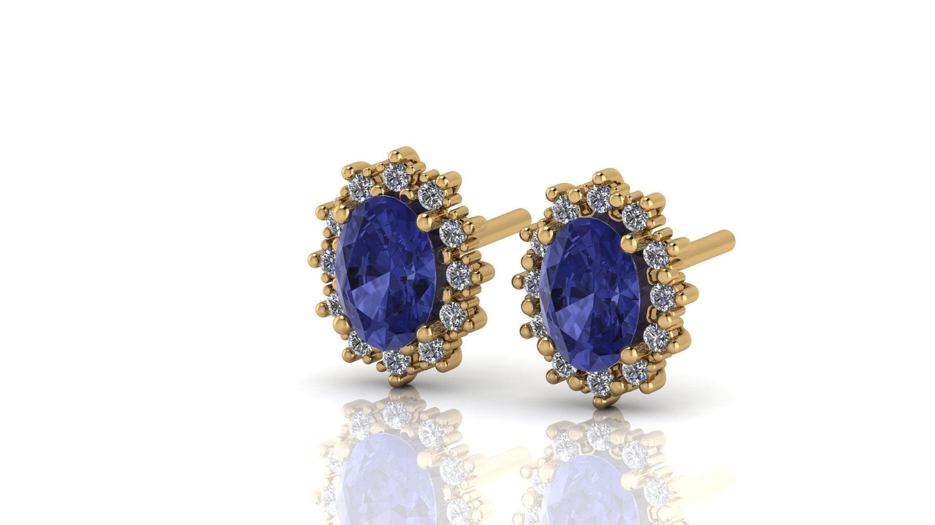 Aretes de tanzanita - Carmen