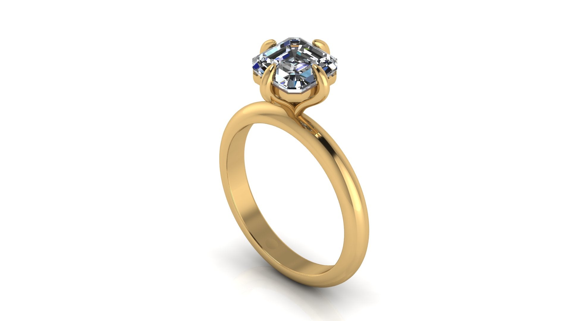Anillo de compromiso solitario ascher - Adrian