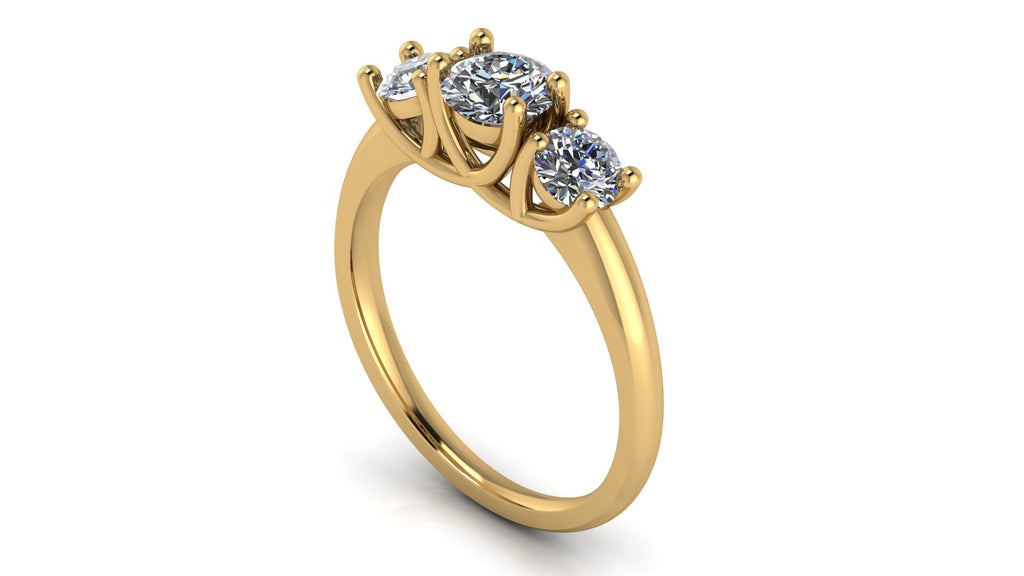 Anillo de compromiso trilogía , redondo - Mauricio